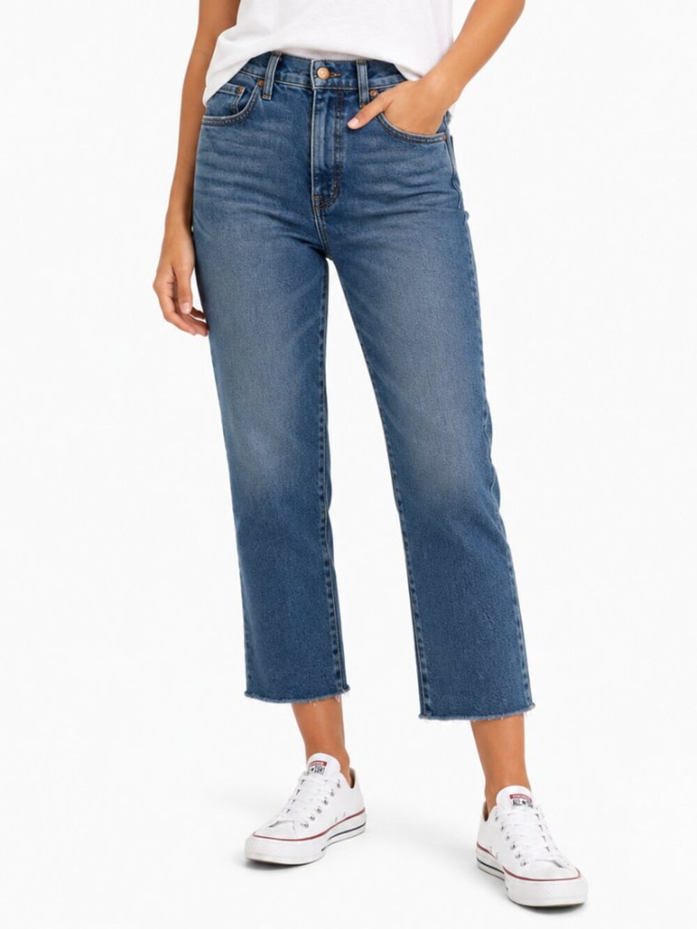 J.Crew Essential Medium Wash Straight Leg Jeans Size 28